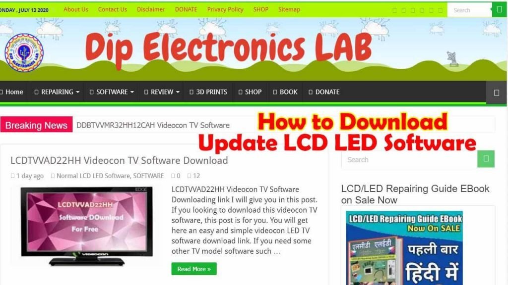 LCD LED Update Software