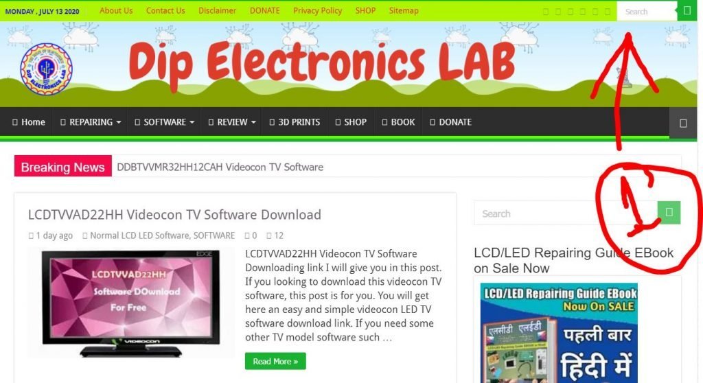 lcd led tv update software downloading process